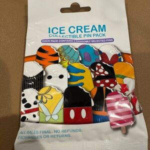 Disney Ice Cream-Themed Pin Set sealed